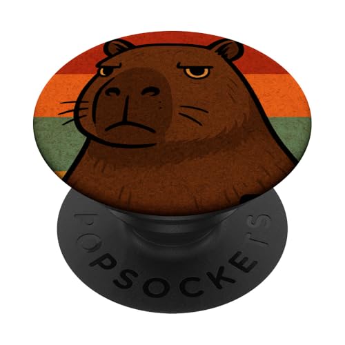 Lustiges Capybara Bruh im Vintage-Look, Retro-Zoo Day, für Jungen, Mädchen, Kinder PopSockets Klebender PopGrip Lustiges Capybara Bruh im Vintage-Look, Retro-Zoo Day, für Jungen, Mädchen, Kinder PopSockets Klebender PopGrip von CapybaraAxis1