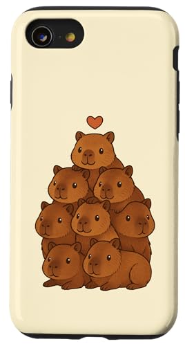 Niedlicher Capybara Zoo Tierliebhaber Kawaii Day Jungen Mädchen Kinder Hülle für iPhone SE (2020) / 7 / 8 von CapybaraAxis1