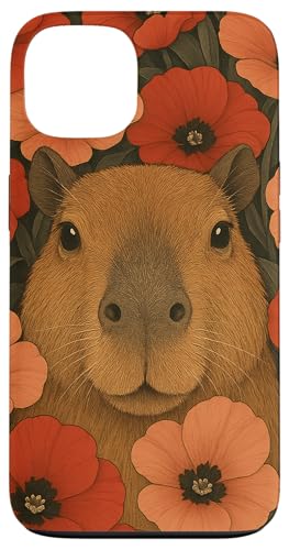 Süße Capybara Blumen Cottagecore Jungen Mädchen Kinder Hülle für iPhone 13 Süße Capybara Blumen Cottagecore Jungen Mädchen Kinder Hülle für iPhone 13 von CapybaraAxis1