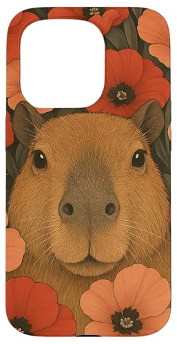 Süße Capybara Blumen Cottagecore Jungen Mädchen Kinder Hülle für iPhone 15 Pro Süße Capybara Blumen Cottagecore Jungen Mädchen Kinder Hülle für iPhone 15 Pro von CapybaraAxis1