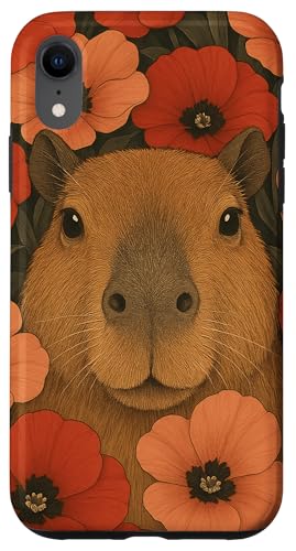 Süße Capybara Blumen Cottagecore Jungen Mädchen Kinder Hülle für iPhone XR Süße Capybara Blumen Cottagecore Jungen Mädchen Kinder Hülle für iPhone XR von CapybaraAxis1