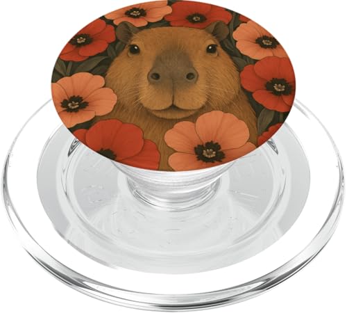Süße Capybara Blumen Cottagecore Jungen Mädchen Kinder PopSockets PopGrip für MagSafe Süße Capybara Blumen Cottagecore Jungen Mädchen Kinder PopSockets PopGrip für MagSafe von CapybaraAxis1