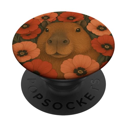 Süße Capybara Cottagecore Blumen Blumen Jungen Mädchen Kinder PopSockets Klebender PopGrip Süße Capybara Cottagecore Blumen Blumen Jungen Mädchen Kinder PopSockets Klebender PopGrip von CapybaraAxis1
