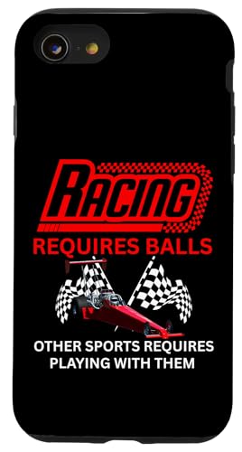 Autorennen erfordert Bälle Speed Track Events Dragster Hülle für iPhone SE (2020) / 7 / 8 von Car Guy Racing Requires Balls Speed Track Events