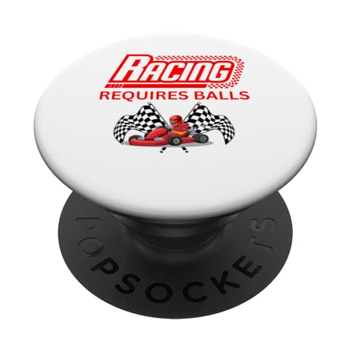 Kart-Rennen erfordert Bälle Speed Track Events Car Club PopSockets Klebender PopGrip von Car Guy Racing Requires Balls Speed Track Events