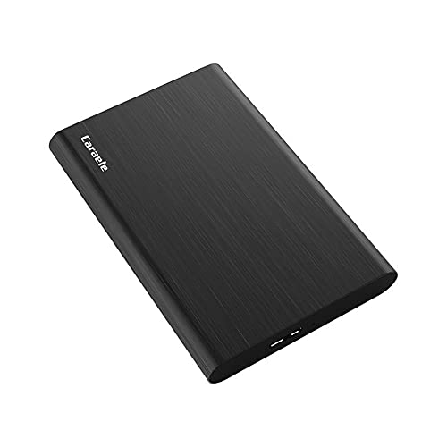 Caraele 750 GB Ultra Slim tragbare externe Festplatte USB 3.0 HDD Speicher kompatibel für PC, Desktop, Laptop, MacBook, Chromebook, Xbox One, Xbox 360, PS4 (schwarz) von Caraele