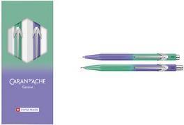 CARAN D'ACHE Schreibgeräte-Set BOREALIS, grün / violett Inhalt: 1 Kugelschreiber, Strichstärke: M, - 1 Stück (8490.703) von Caran d-Ache