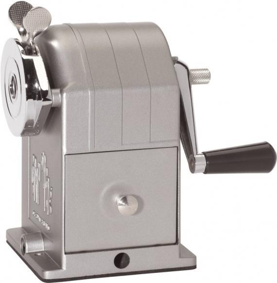 CARAN D'ACHE Spitzmaschine, manuell, 1-Loch, silber für Stifte und Pastelle mit Durchmesser von 4 bis 10 mm, - 1 Stück (455.200) von Caran d-Ache