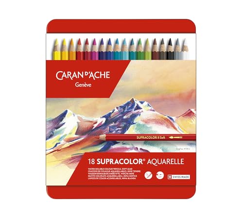 Caran D'Ache Supracolor Soft Pencils - Assorted Colours (Tin of 18) von Caran d'Ache