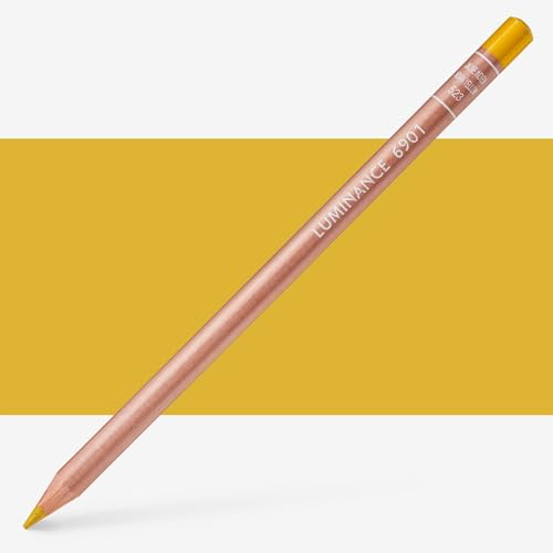 Caran D'ache Luminance Colour Pencil Artist Farbstifte Bleistift/ 3 Stück/Pack - Farbe: 523 Indian Yellow (6901.523) von Caran d'Ache
