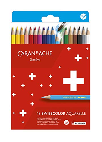 Caran d'Ache 1285.818 Swisscolor 18 wasserlösliche Buntstifte im Karton von Caran d'Ache
