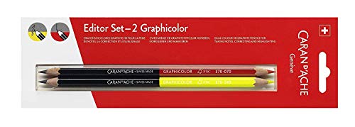 Caran d´Ache 2er Pack Graphicolor Bicolor HB Graphitstifte Rot/Graphit, Gelb/Graphit, Größe: ca. 17cm, 0370.372 Caran d´Ache 2er Pack Graphicolor Bicolor HB Graphitstifte Rot/Graphit, Gelb/Graphit, Größe: ca. 17cm, 0370.372 von Caran d'Ache