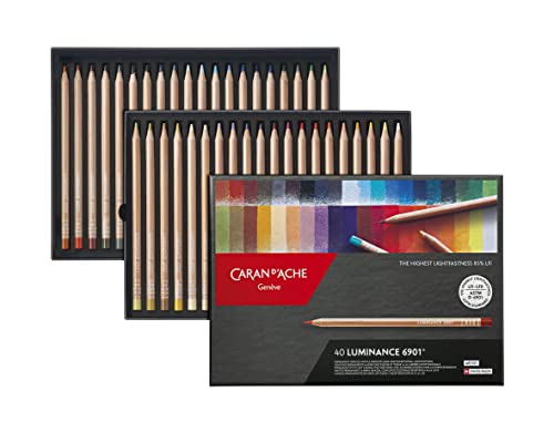 Caran d´Ache 6901.740 Artist Luminance 6901 Set aus 40 Stiften , 40 Stück (1er Pack) von Caran d'Ache