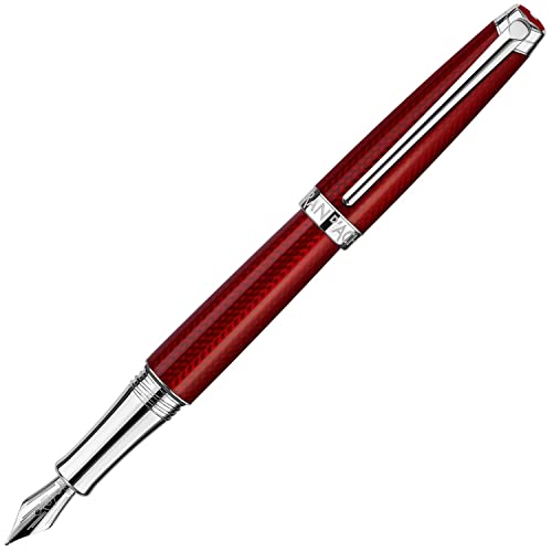 Caran d'Ache Füllfederhalter Leman Rouge Carmin mit 18 Karat Goldfeder, in der Farbe: Rot, 4799.570 von Caran d'Ache