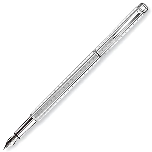 Caran d'Ache Füllhalter Ecridor Chevron, palladiert, Feder:breit (B) von Caran d'Ache
