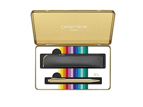 Caran d'Ache Geschenkset COLOUR TREASURE ECRIDOR SUNLIGHT Kugelschreiber & Lederetui (limitierte Edition) von Caran d'Ache