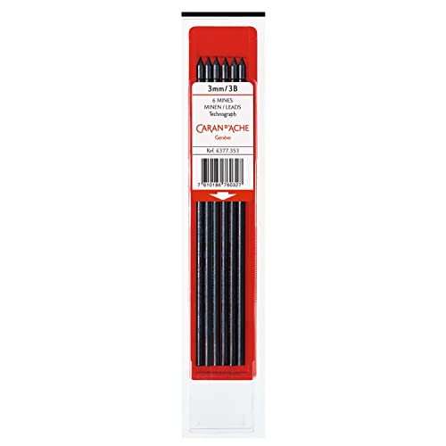 Caran d'Ache Graphit-Minen 3 mm Etui mit 6 Stück 6B von Caran d'Ache