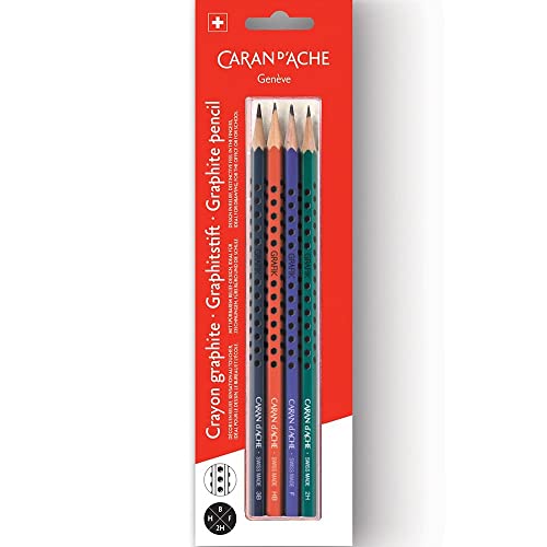 Caran d'Ache Graphitstifte Bleistifte Set Stärke: 3B HB F 2H, 4er Set, 0343.375 von Caran d'Ache