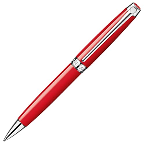 Caran d'Ache Kugelschreiber Léman versilbert und rhodiniert in der Farbe Scharlachrot, 4789770 von Caran d'Ache