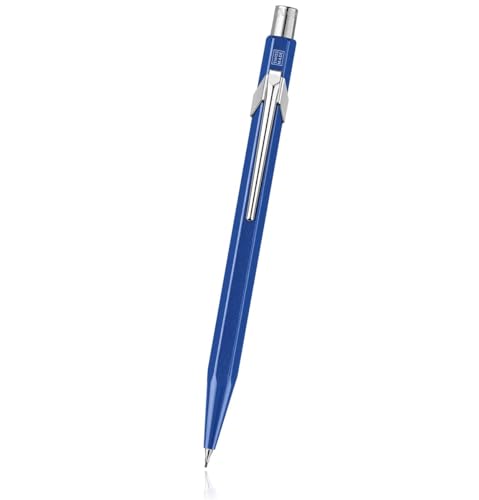 Caran d'Ache Metal-X Minenhalter Metallgehäuse Blau für 0,7 mm Bleistift-Minen, Länge: 12,5 cm, 0844.140 von Caran d'Ache