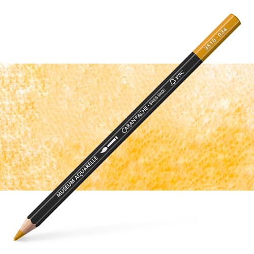 Caran d'Ache Museum Aquarelle Bleistift Museum Aquarelle Bleistift 3510.034/ NR 034 YELLOW OCHRE/GELBOCKER-FSC (1 Stück/ (Pack of 1) von Caran d'Ache