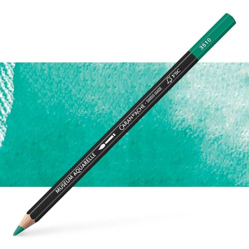 Caran d'Ache Museum Aquarelle Bleistift Museum Aquarelle Bleistift 3510.214/ NR 214 BERYL GREEN/BERYLGRUEN-FSC (1 Stück/ (Pack of 1) von Caran d'Ache