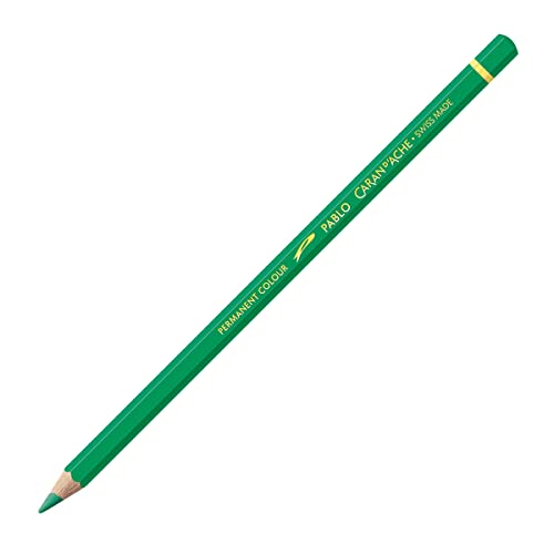 Caran d'Ache Pablo Wooden Artist Quality Colour Pencils Buntstifte Farbstifte Bleistift/ 3 Stück/Pack - Farbe: 460 PEACOCK GREEN/PFAUGRÜN (666.460) / FSC™-zertifiziertes Zedernholz von Caran d'Ache