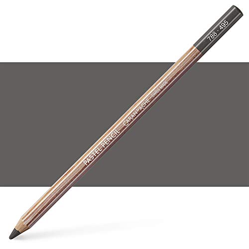 Caran d'Ache Pastel Pencil Farbstift Artist Farbstifte Bleistift/ 3 Stück/Pack - Farbe: 495 Slate Grey (788.495) von Caran d'Ache