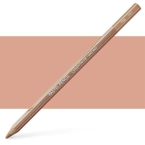 Caran d'Ache Pastel Pencil Farbstift Artist Farbstifte Bleistift/ 3 Stück/Pack - Farbe: 741 Dark Flesh 5% (788.741) von Caran d'Ache