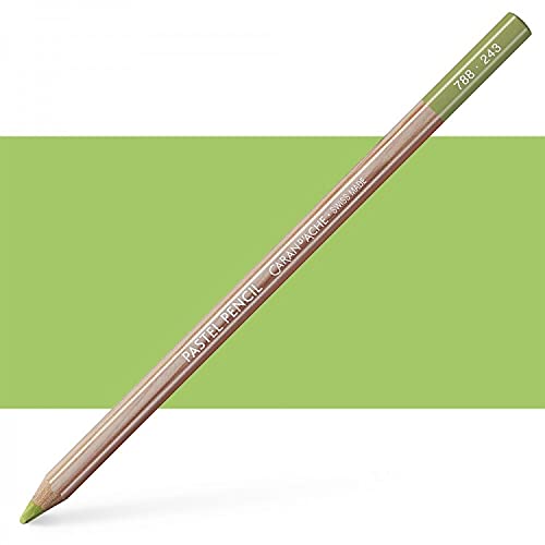 Caran d'Ache Pastell Pencil Farbstift Artist Farbstifte Bleistift/ 3 Stück/Pack - Farbe: 243 Light Olive 20% (788.243) von Caran d'Ache