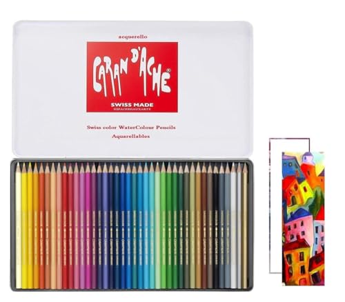 Caran d'Ache Swisscolor Aquarellstifte in Metallbox, 40 Stück und 2 Karten Caran d'Ache Swisscolor Aquarellstifte in Metallbox, 40 Stück und 2 Karten von Caran d'Ache