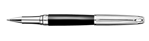Caran d'Ache Tintenroller Léman Bicolor versilbert und rhodiniert in der Farbe Schwarz, 4779289 von Caran d'Ache