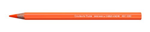 Caran d'Ache d´Ache Maxi Farbstift Fluo Orange, Größe: ca. 14cm, 0491.030 von Caran d'Ache