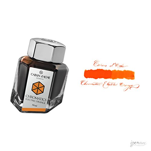 Tintenglas Chromatics Electric Orange 50 ml von Caran d'Ache