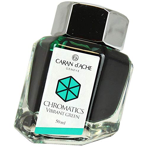 Tintenglas Chromatics Vibrant Green 50 ml von Caran d'Ache