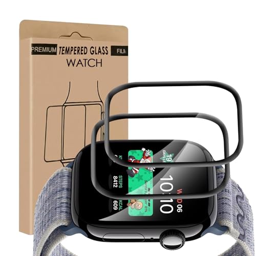 Carantee 2 Stück Hartglas für Apple Watch Series 10 (42 mm), hohe Empfindlichkeit, Displayschutz, kratzfest, blasenfest, 0,15 mm Ultra HD klar, iWatch 10 42 mm, Schutzglas von Carantee