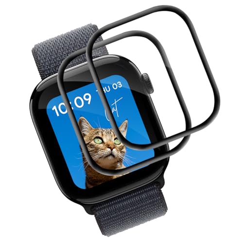 Carantee 2 Stück Hartglas für Apple Watch Series 10 42 mm, kratzfest, schmutzabweisend, blasenfrei, hochauflösend, kompatibel mit Apple Watch 10 42 mm von Carantee