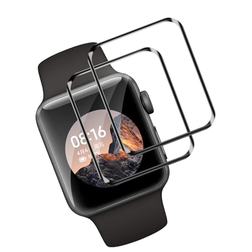 Carantee 2 Stück Hartglas für Apple Watch Series 4/5/6/se 44 mm, strapazierfähig, Antifouling-Displayschutz, blasenfrei, High Definition-Glas, kompatibel mit Apple Watch 44 mm von Carantee