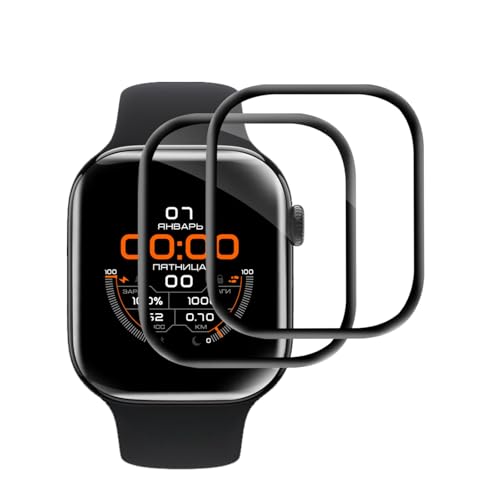 Carantee 2 Stück Schutzfolie für Panzerglas für Apple Watch Series 10 (46mm), Sensitive Touch iWatch 10 46mm Schutzglas, Anti-Bläschen, Anti Kratzer, 0.15mm HD-Klar Apple Watch 10 46mm Displayschutz von Carantee