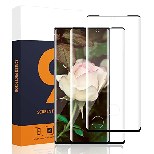 Carantee 2 Stück Schutzfolie für Panzerglas für Samsung Galaxy Note 10 Plus 5G, 3D Vollabdeckung Anti-Fingerabdruck, kompatibel Ultra klar Bruchsicher, Anti-Öl 9H Härte Note 10 Plus Displayschutzfolie von Carantee