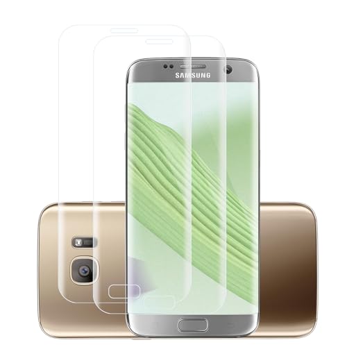 Carantee 2 Stück Schutzfolie für Panzerglas für Samsung Galaxy S7 Edge, 3D Full Screen Transparent Kratzfest Samsung S7 Edge Schutzglas, Wasserdicht Blasenfreie Displayschutzfolie für Galaxy S7 edge von Carantee