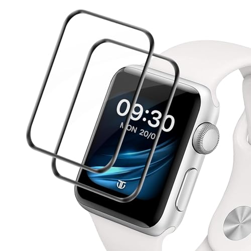 Carantee 2 Stück für Panzerglas für Apple Watch Series 4/5/6/SE 40mm Schutzfolie, Antifouling Displayschutzfolie für Series 4/5/6/SE 40mm, Stoßfeste Sensitive Touch Apple Watch 40mm Schutzglas Folie von Carantee