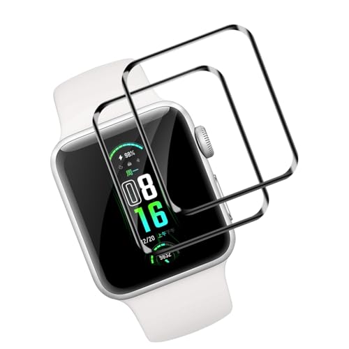 Carantee 2 Stück für Panzerglas für Apple Watch Series 4/5/6/SE 40mm Schutzfolie, Ultraklarem Anti-Staub Displayschutzfolie für Apple Watch 40mm, Stoßfeste Hohe Empfindlichkeit Schutzglas Folie von Carantee