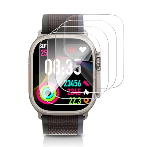 Carantee 4 Stück Schutzfolie für Panzerglas für Apple Watch Ultra 2/Ultra 49mm Schutzglas, Flexible TPU Displayschutz für iWatch Ultra 2 49mm, Blasenfrei Selbstheilend für iWatch Ultra Panzerfolie Carantee 4 Stück Schutzfolie für Panzerglas für Apple Watch Ultra 2/Ultra 49mm Schutzglas, Flexible TPU Displayschutz für iWatch Ultra 2 49mm, Blasenfrei Selbstheilend für iWatch Ultra Panzerfolie von Carantee