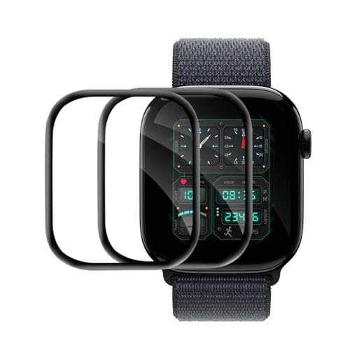 Carantee Hartglas für Apple Watch Series 10 (42 mm), hohe Empfindlichkeit, blasenfrei, Klettverschluss, 2 Stück, 0,15 mm Ultra HD iWatch 10 42 mm, Schutzglas von Carantee