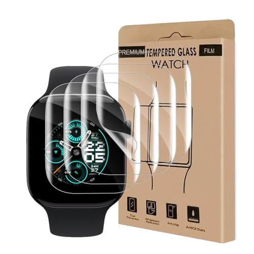Carantee Schutzfolie für Panzerglas für Apple Watch Series 10 (46mm), 4 Stück Anti Kratzer Displayfolie, Blasenfreie,Berührungsempfindlich, Weiches TPU, HD-Klar Apple Watch 10 46mm Displayschutzfolie von Carantee