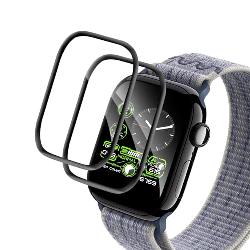Carantee Schutzfolie für Panzerglas für Apple Watch Series 10 42mm Folie, Kratzfest Displayfolie, 3D-Volle Bedeckung Ultradünn, Blasenfreie, 2 Stück Ultra-klar Apple Watch 42mm Displayschutzfolie von Carantee