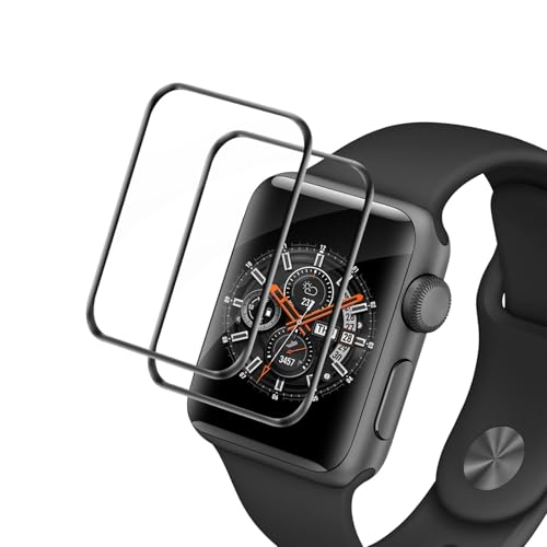 Carantee Schutzfolie für Panzerglas für Apple Watch Series 4/5/6/SE/SE (44mm) Folie, Kratzfest Displayfolie, 3D Full Cover Ultradünn, Blasenfreie, 2 Stück Ultra-klar iWatch 44mm Displayschutzfolie von Carantee