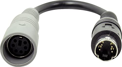 Caratec Monitor-Adapter 6-polige Kupplung auf 4-poligen Stecker, schwarz, Safety Rückfahrkameras und Monitore von Caratec