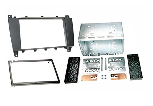 CARAV 40-181* DIN Autoradio Radioblende Set für Mercedes C-klasse (W203) 2004-2007; CLC (CL203) 2008-2011; CLK-klasse (W209) 2005-2009; G-klasse (W463) 2006-2012 mit Metallrahmen von Carav